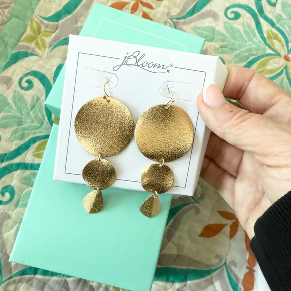 JBloom Tiered Gold Earrings - Picture 5 of 6